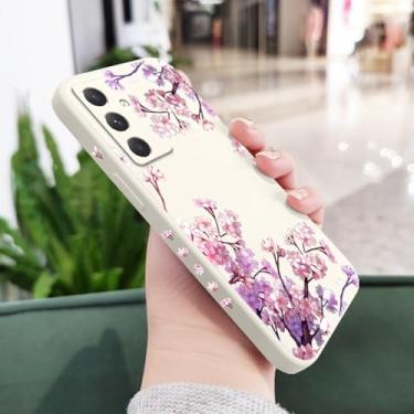 Imagem de Capa de celular com estampa de flores caindo para Samsung Galaxy A55 A35 A25 A15 A05 A05S A54 A34 A24 A14 A04 A04S A04E 4G 5G, branca, para A55 5G