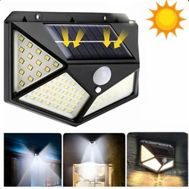 Imagem de Luminária Solar Sem Fio 100 Leds Original Com Sensor - LIPPIN