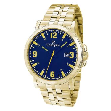 Imagem de Relógio CHAMPION masculino analógico dourado preto CA31711F