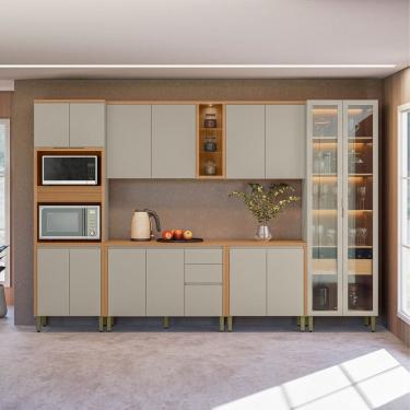 Imagem de Cozinha Modulada 6 Peças com Tampo Em MDF Allure Linea Brasil