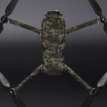 Imagem de AIR3S Película de vinil antiarranhões para câmera para DJI Air 3S Body Accessories Protective Sticker Coat (Mamba Gold)