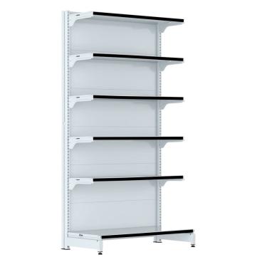 Imagem de Gondola Parede 202 FIT Farmacia Inicial 6 Bd Branco Pe Preto