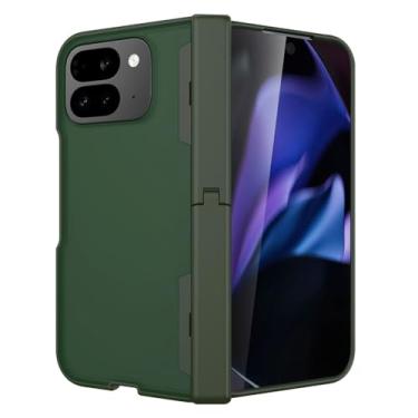 Imagem de LTLMYDAM Capa antiqueda para Google Pixel 10 Pro Fold, suporte ajustável, capa de telefone com dobradiça elegante, proteção total para celular, capa fosca, verde, 10 dobras profissionais