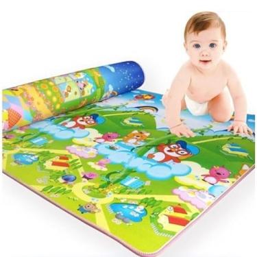 Imagem de Tatame Infantil Dobrável 120x180cm | Tapete Térmico Educativo para Bebê e Criança | Estampas Coloridas e Portátil