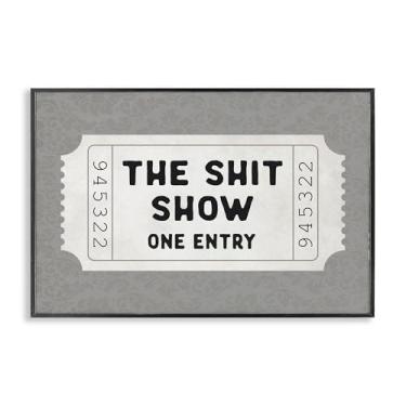 Imagem de Stupell Industries Sh*t Show Entry Ticket Black Framed Giclee Art Design por Lettered and Lined, 12 x 18