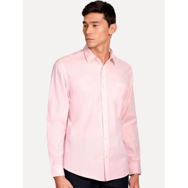 Imagem de Camisa Aramis Masculina Regular Algodão Lotte Pocket Rosa Claro Mescla-Masculino