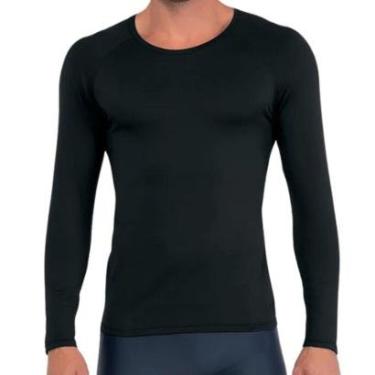 Imagem de Camiseta Microfibra UV Manga Longa - Azul Marinho - GG-Masculino