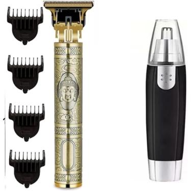 Imagem de Kit de Cuidados Pessoais Masculino – Máquina de Cortar Cabelo e Barbear Sem Fio, Barbeador Elétrico Recarregável USB, Aparador de Pelos Nariz e Ouvido, Portátil, Lâminas de Alta Precisão, Ideal para Barba, Cabelo e Acabamento.