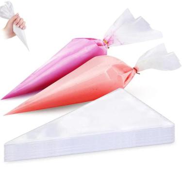 Imagem de 100 Sacos Confeiteiro Manga Descartável Bolo Decorar 40cm - Embralumi
