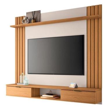 Imagem de Home Suspenso Solus para TV até 70 - HB Móveis, Cinamomo/Off White