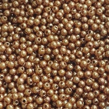Imagem de PÉROLA DE ABS LISA Nº 04 20G PEROLA 4MM - IMPORTAÇÃO, Dourado escuro