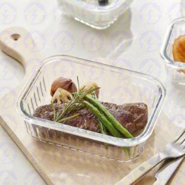 Imagem de 7Un Pote Vidro 370ML Tamba c/ Trava Retangular Hermética Fit - Belo Vi