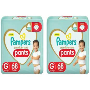 Imagem de Kit 2 Fralda Descartável Pampers Premium Care Pants G 68 Unidades cada