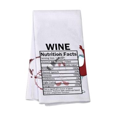 Imagem de VAMSII Toalha de cozinha para amantes de vinho com tema de vinho presentes de barman toalhas de prato para bebidas alcoólicas (USWineTowel)