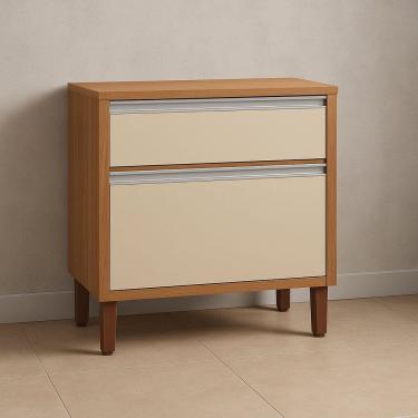 Imagem de Balcão Pequeno Cozinha Maitê New 100% MDF Tuboarte 2 Gavetas