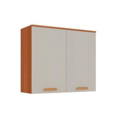 Imagem de Armário Aéreo Itatiaia Itafriz 80cm Em Madeira Cinamomo Fendi