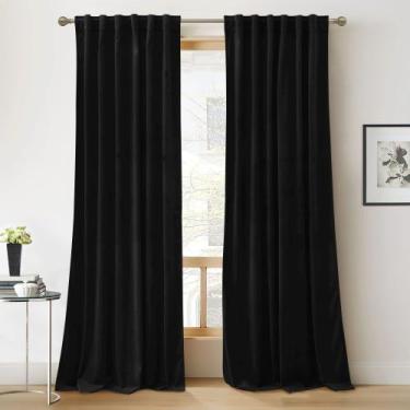 Imagem de Cortinas RYB HOME Velvet Blackout 2 painéis 244x132cm - Pretas