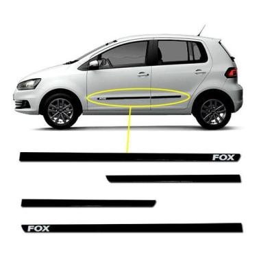 Imagem de Friso Lateral Central Slim Fox 2010 a 2023 Kit Black (Preto Brilhante)