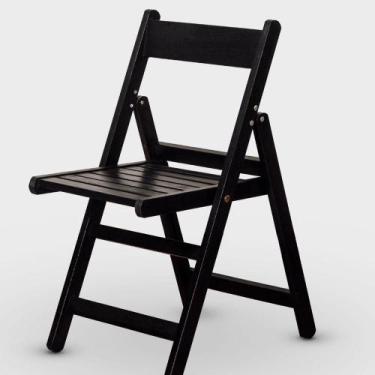Imagem de Cadeira Dobrável Cor Preta - Marcenaria Real