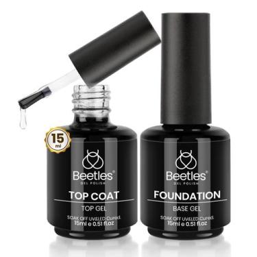 Imagem de Gel Polish Base Gel Top Coat Set besouros de 15 ml para mulheres - bee