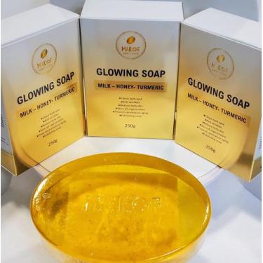 Imagem de Sabonete, cúrcuma, mel, extrato de leite, clareador de pele 250g - Mar