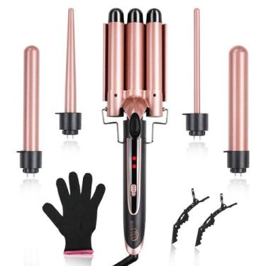 Imagem de Conjunto de modeladores Sixriver 5 em 1 com ferro frisador de cabelo d
