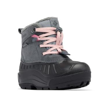 Imagem de Columbia Bota de neve unissex infanto-juvenil Powderbug Alpine impermeável, Grafite/névoa rosa, 22