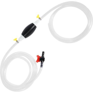 Imagem de Bomba de mangueira de sifão de gasolina, bomba manual de transferência de combustível, bomba de gás portátil com mangueira de sifão de 5 metros, para tanque de peixes de água fluida diesel a gasolina