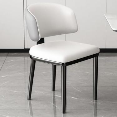 Imagem de Cadeiras De Jantar Marrons Mid Century Modern Kitchen Dining Room Chairs Cadeiras De Jantar Estofadas Em Couro Cadeira De Acento Acolchoada Confortável Com Pernas De M, /White C, One Size