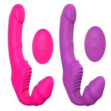 Imagem de Nana - S-hande Vibrador de Ponto G Duplo Strapless, Silicone, Recarregável, 21,8 cm x 3,1 cm, À Prova D'água, 9 Modos de Vibração, 9 Velocidades