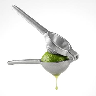 Imagem de Espremedor Manual de Limão, Alumínio Resistente à Ferrugem, Prateado, para Preparo de Sucos, Caipirinhas e Drinks