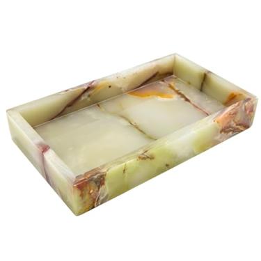 Imagem de Bey-Berk Suporte de guardanapo de mármore genuíno, suporte de toalha de papel para banheiro, cozinha, ao ar livre, suporte de toalha de mão de mármore, organizador de toalha de convidado