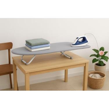 Imagem de Tábua De Passar Roupa Portátil Dobrável Mesa + Porta Ferro Retrátil