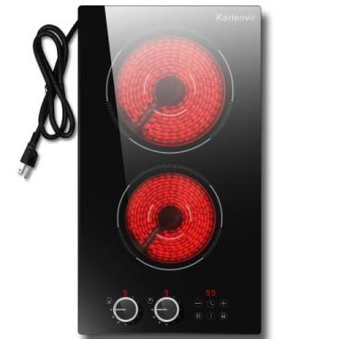 Imagem de Fogão Elétrico Karienvir 2 Queimadores 12 Polegadas 110V - Controle de