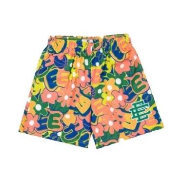 Imagem de Bermuda De Basquete Masculina Preta Com Estampa Em Malha EE NEW YORK C