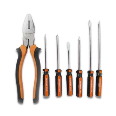 Imagem de Kit Ferramenta Chave Fenda E Philips E Alicate Universal 7 Peças