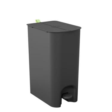 Imagem de Coza - Lixeira Borboleta com Pedal 10+10L com Alça Verde Matcha - Preto