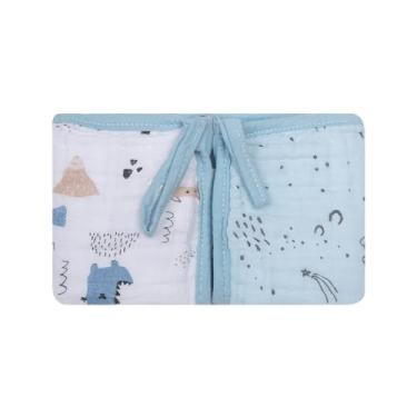 Imagem de Paninho De Boca Papi Soft C/Prendedor De Chupeta Est 40Cm X 40Cm Contem, 2 un, Jurassic, Verde