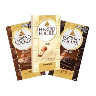 Imagem de Chocolate Ferrero Rocher Ao Leite Importado 90g - 3 Unidades