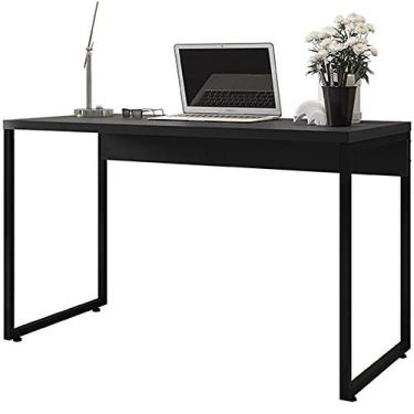 Imagem de Mesa Para Escritório e Home Office Industrial Soft F01 Preto Fosco - Lyam Decor