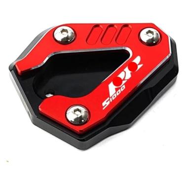 Imagem de BYYINGSUS Chaveiro de extensão de suporte lateral para motocicleta compatível com S1000 RR S1000RR S 1000 RR 2019-2020 2021 2022 2023 2024 (um suporte vermelho)