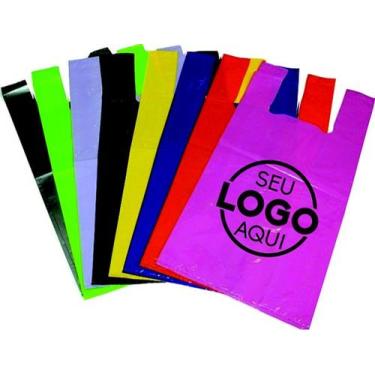 Imagem de Sacola alça camiseta - SACOLAS PERSONALIZADAS, Branco, P