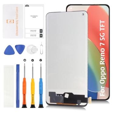 Imagem de Olivechard Para Oppo Reno7 5G 16.3 cm (sem função de impressão digital) Substituição de tela LCD para Oppo Reno7 CPH2371 Display LCD Touch Screen Montagem com ferramentas de reparo