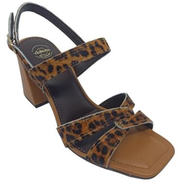 Imagem de Dakota, Sandália Dakota Feminina Couro com Recortes (Onça Natural, BR, Adulto, Numérico, 37)