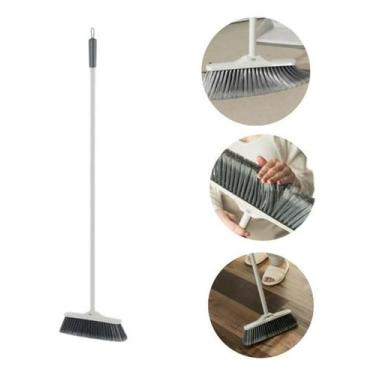 Imagem de Vassoura Com Cabo Aço Flow Cerdas Macias Piso Interno Casa