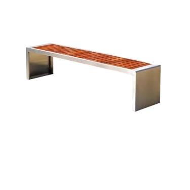 Imagem de URGDWEKJY Cadeira de parque de móveis de entrada, banco ao ar livre, pátio, banco de aço inoxidável, cadeiras de lazer ao ar livre (B 150 cm)