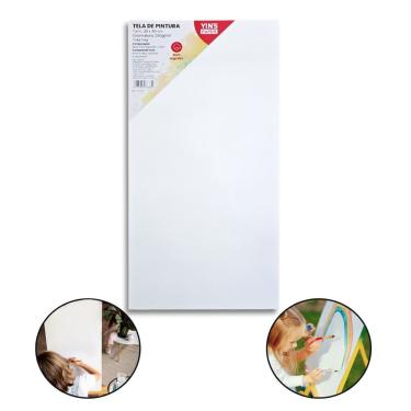 Imagem de Tela De Pintura Fina 20x40 100% Algodão Pronta Qualidade