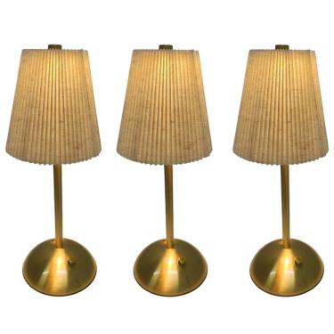 Imagem de luminaria de Mesa Abajur Kit 3 uni LED 3 Tons Controle de Intensidade Bateria Recarregavel USB Candeeiro Mesa Cabeceira