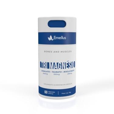 Imagem de Magnésio Emellus Ultra 3X Dimalato, Quelato, Taurato e Bisglicinato 60 Caps