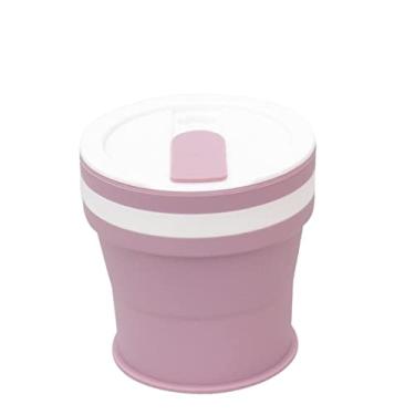 Imagem de WYUYIWH Copo de água Copos Dobráveis Copo de Água Viagem Silicone Retrátil Colorido Portátil Exterior Café Copo de Mão (Cor: Verde 1)